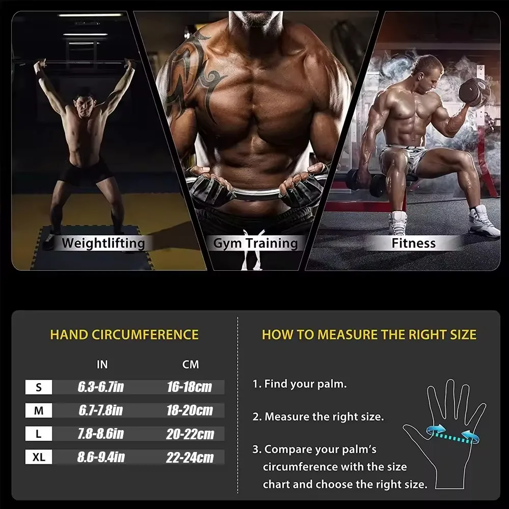 1Pair Half Finger Gym Fitness  - Crossfit Workout Gear avaliação e preço