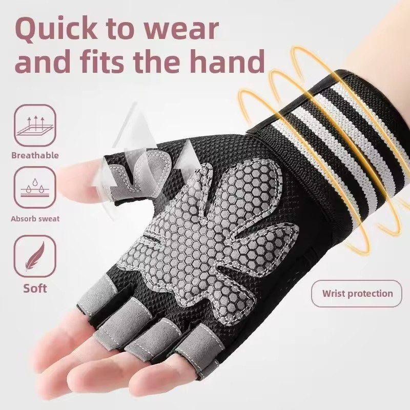 1 Pair Dumbbell Gloves Men Wom - Crossfit Workout Gear avaliação e preço