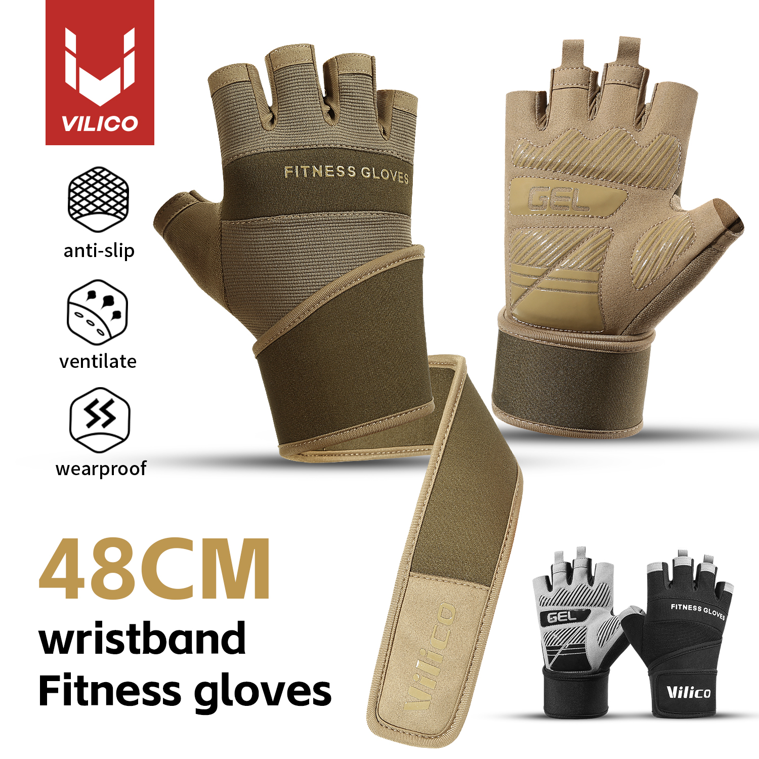 Cycling Gloves Half Finger Gym - Crossfit Workout Gear avaliação e preço