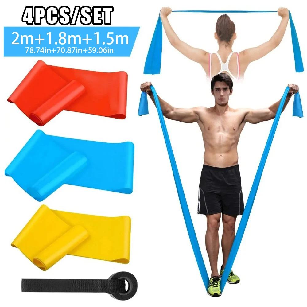 4Pcs/Set Elastic Fitness Bands - Crossfit Workout Gear avaliação e preço